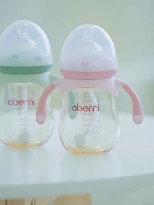 Oberni   Newborn Baby Bottle SUSU  wide neck baby PPSU bottle  anti-drop anti flatulence and anti colic milk bottle with a handle 8oz