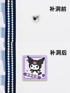 Adorable Sanrio Wall Decals Self-Adhesive Decorative Stickers for Hole Filling Wall Surface Beautification Acrylic Cartoon