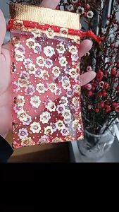 100c Túi vải dây rút mini túi vải nhỏ dây rút làm túi thơm treo xe ô tô