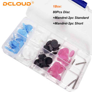 DCLOUD 1Box Dental Finishing Polishing Disc Set Composite Resin Finishing Disc+Mandrel Polishing Stem Disc Kit Dentist Materials
