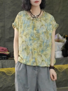 QINGNAER | Trendy Loose Fitting Slimming Blouse