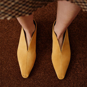 Abstract Art Design Leather Flats