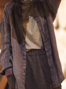 Retro Style Linen Cotton Spring New Vintage Checkered Color Block Hand Sewn Patchwork Versatile Shirt Womens Business Casual Shirt