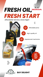 【100% Manufacturer Product】HONDA Genuine Engine Oil 车 黑油 润滑油 机油 发动机油Minyak HitamMinyakTulen MinyakKereta