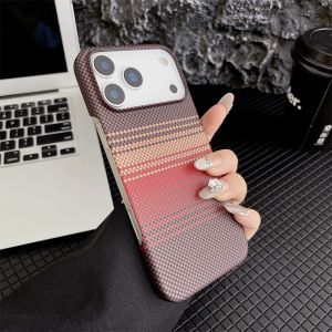 szhaiyu | Carbon Fiber Kevlar Texture Phone Case for IPhone 17 Air 16E 15 14 Plus 13 12 Pro Max 11 Hard Plastic Frameless Protective Cover
