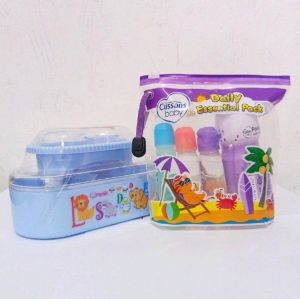 Wadah Bedak Sabun Bayi Plus Sabun Sampo Cair Mini Cussons