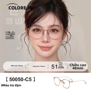 Colore.in | Gọng Kính Tròn Nhẹ 7g Cho Phụ Nữ Titanium