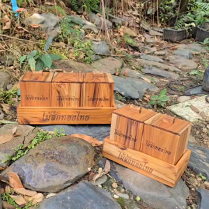 ที่ใส่เครื่องเคียง ที่ใส่เครื่องปรุง ทำจากไม้สักแท้ กล่องใส่เครื่องปรุง กล่องใส่เครื่องเคียง มีที่จับ ฝาเปิด เหมาะสำหรับวางเสริฟตามโต๊ะ ตกแต่งร้าน ทนทาน ใช้งานง่าย