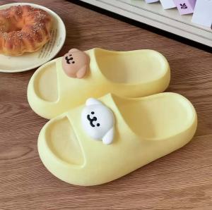 Dép Đế Dày Đế Mềm EVA Hoạt Hình Cho Nữ Mùa Hè Ngoài Trời Đế Mềm Chống Trượt Trong Nhà Dép Lê Mùa Hè Đế Mềm Đế Cao Su