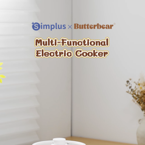 【Simplus×Butterbear】1.5L Electric Cooker丨Brewing-QuickBrew丨Ceramic Glaze Coating丨Long Handle Design丨630W Quick Heating丨Overheat protection