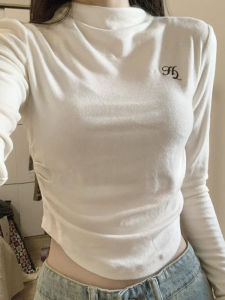 LUOFEN | White Half-High Neck Slim-Fitting Thermal Underwear Top