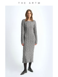 Slim Fitting Wool Knit Dress New Autumn Winter