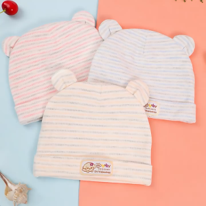 Mũ trẻ sơ sinh mùa xuân và mùa thu nón trẻ sơ sinh tai nhỏ bằng vải cotton cho bé trai và bé gái mũ halogen để sinh