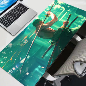 Bandai | 900*400 Large Mouse Pad Office One Piece Roronoa Zoro Desk Mats PC Gaming Accessories XXL Mouse Pad Laptop Keyboard Mat