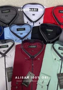 COD | Bayar Ditempat Kemeja Alisan Lengan Panjang Kemeja Formal Pria Alisan Slimfit Alisan KOMBINASI