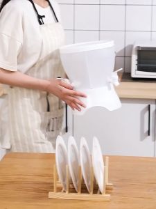 คูลเลอร์น้ํามีก๊อก ที่ใส่น้ําดื่ม (ทรงกลม) คูลเลอร์น้ํา ถังใส่น้ําแบบมีก๊อก 3หัว มีช่องแบ่ง ใส่น้ําผลไม้ กระติกใส่น้ํา หมุนได้