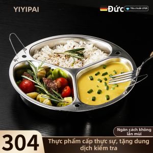 Đĩa Hấp Inox Phân Cách Yuan Yang Hình Tròn