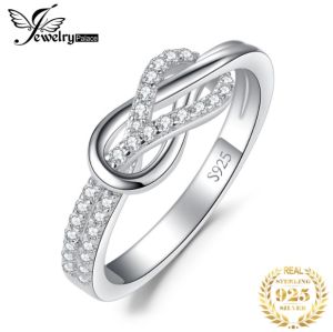 JewelryPalace New Arrival Infinity Love Knot Gemstone 925 Sterling Silver Statement Ring for Woman Fashion Classic Fine Jewelry