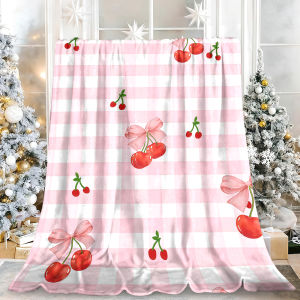 Beast Kingdom | Christmas Snowflake Plaid Flannel Blanket Soft Fuzzy Plush Cozy Warm Throw for Sofa Bed Couch Home Decor Gifts
