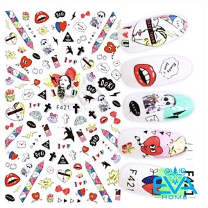 Decal Dán Móng Tay 3D Nail Sticker Chủ Đề Lễ Hội Ma Halloween Doki Doki F421 F255 F254