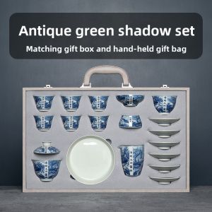 TangJun | Chinese Style Blue and White Porcelain Tea Set Gift Box