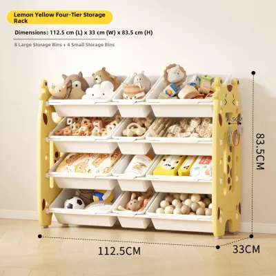 Beige | Multi-function Children Toy Organizer Shelf Multi-layer Home Storage Cabinet