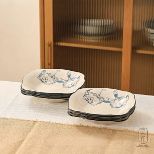 Cat Design Underglaze Porcelain Tableware