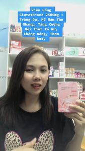Viên uống trắng da hủy nám Glutathione 2500 nâng tone nhanh viên ngậm trắng da hộp 60 viên