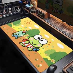 Bandai | PC print Green Frog Mouse Pad Laptop Cartoon Gaming Mousepad Keroppi Rubber Keyboard Rug PC Anime Gamer Durable Cabinet Desk Mat