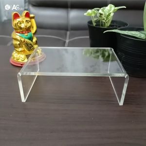 หนา 5 มิล แข็งแรง!! ชั้นวางโมเดล ชั้นอะคริลิคใส ทรง U ขนาด ก10xย15xส5cm. (S6)