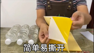 100ชิ้น กับดักแมลงวัน แข็งแรง ทนทาน เหนียวแน่น ทนทาน / กระดาษดักแมลงวัน 2 ด้าน / กับดักเหยื่อแมลงวันในสวน / แผ่นสติ๊กเกอร์ดักจับแมลงวันอันทรงพลังสำหรับโรงเรือน