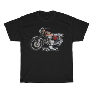 Honda | Honda Mens and Womens T-shirt Summer Cotton Tee Honda CB750 Four Cyl Short-sleeved Spring and Autumn Motorcycle Cycling Top