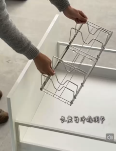❣️SPACEIDEAS❣️ SS201 Expandable Pots Lids Storage Rack Adjustable Pans Storage Rack Retractable Cabinet Organizer Rack Under Sink Organizer Rack Kitchenware Divider Holder for Baking Plate Baking Tray Plates Cutting Boards Muffin Tins Baking Sheet