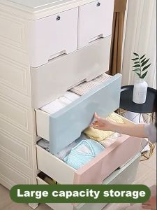 SaveMall Lemari plastik pakaian 3-7 Tingkat Serbaguna jumbo Laci Susun Storage Cabinet Lemari Susun Model Sekarang aesthetic