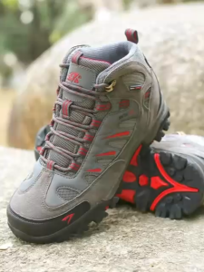 Sepatu Gunung Pria/Wanita Hiking SNTA 493 Abu-Abu Merah Outdoor Pendaki Cepat Kering Anti Air Nyaman Uniseks Pria Wanita Set Top Brand