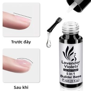 Gel Base 7ml 5 Trong 1 Dành Cho Nail Art - Base/Building/Extension/Rhinestone Có Thể Tẩy Tương Thích Với Người Mới Bắt Đầu Và Tiệm Làm Móng