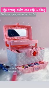 Đồ chơi hộp trang điểm cho bé cao cấp an toàn dễ làm sạch BBT Global M-611
