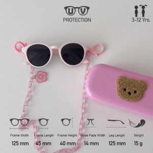 Kinchobabyshop - #แว่นกันแดดเด็ก Wonder Bear (3-12 ขวบ) (แถมกล่อง+สายคล้อง) #แว่นตาเด็ก #กันแดดเด็ก