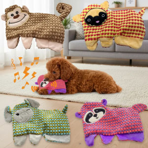 Dog Squeak Toys No Stuffing Plush Dogs Chew Toy Bundle for Small Medium Large Breed Chewer Tough Durable Squeaky Birthday Gift