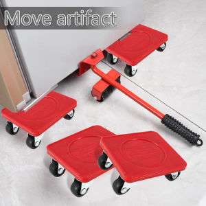 5Pcs Furniture Moving Transport Roller Set Heavy Duty Furniture Lifter Labor-Saving Appliance Mover Sliders Easy Safe Large