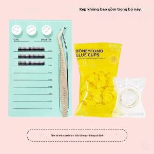 Khay Đựng Mi Giả Từ Tính Bằng Acrylic Có Khay Đựng Keo Và Khay Tạo Độ Phồng Cho Mi Giả
