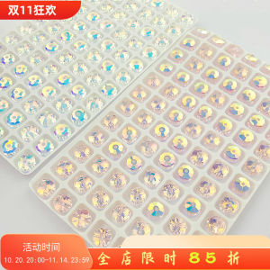 ลูกปัดคริสตัลเทียมรูปล้อรถ DIY ลูกปัดทรงแบนสำหรับสร้อยข้อมือและสร้อยคอโทรศัพท์มือถือ อุปกรณ์ทำเครื่องประดับ