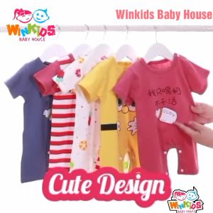 Winkids Baby Rompers Baby Clothes Newborn Baby Clothing Baju Bayi Rompers Boy Girl Short Sleeve Baby Jumpsuits