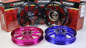 MUTAKIN Motorcycles MT88 CNC Mags For Honda BEAT CARB/FI Front Disc Rear Drum【1.8x2.15x14】