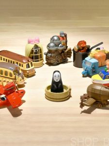 Takara Tomy Ghibli Series Alloy Toy Trains from Spirited Away No Face Male Figure Collectible Model Sky City And Sea Original Train
