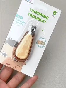 กรรไกรตัดเล็บเด็ก สแตนเลส กรรไกรตัดเล็บป้องกันการหนีบ อุปกรณ์สําหรับเด็ก .กรรไกรตัดเล็บพกพา/ร้านคนไทยจร้าสินค้าพร้อมส่ง