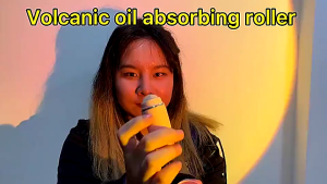 Natural Volcanic Roller Oil Control Rolling Stone Face T-Zone Oil Absorbing Roller Volcanic Stone