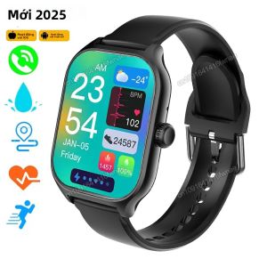 Đồng Hồ Thông Minh Màn Hình Cảm Ứng 2.01 Cuộc Gọi Bluetooth Theo Dõi Nhịp Tim Điều Khiển Âm Nhạc Theo Dõi Sức Khỏe Cho Nam Giới Phụ Nữ Có Chức Năng Theo Dõi Giấc Ngủ