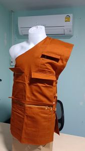 เสื้อ ผ้าพระ อังสะ 7 กระเป๋า ผ้ายีนส์ สำหรับ พระ เณร อังษะ ถวายพระ สังฆภัณฑ์  (ร้านบุญพาสุข)