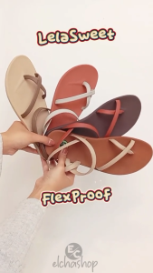 Sandal Jepit Tali Belakang Wanita Kekinian Anti Slip Full Karet Terbaru Original CAMOU LELA BISCUIT